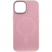 Чохол TPU+Glass Sapphire Midnight Open Camera with MagSafe для Apple iPhone 15 (6.1"), Рожевий / Pink Sand