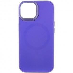 Чохол TPU+Glass Sapphire Midnight Open Camera with MagSafe для Apple iPhone 15 (6.1"), Бузковий / Dasheen