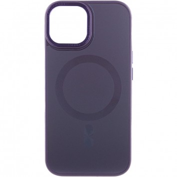 Чохол TPU+Glass Sapphire Midnight Open Camera with MagSafe для Apple iPhone 15 (6.1"), Фіолетовий / Deep Purple