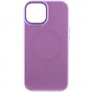 Чехол TPU+Glass Sapphire Midnight Open Camera with MagSafe для Apple iPhone 15 Plus (6.7"), Сиреневый / Lilac