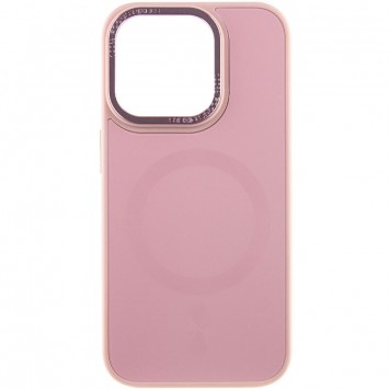 Чохол TPU+Glass Sapphire Midnight Open Camera with MagSafe для Apple iPhone 15 Pro (6.1"), Рожевий / Pink Sand