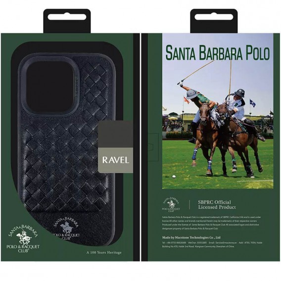 Кожаный чехол Polo Santa Barbara для Apple iPhone 15 Pro Max (6.7"), Black