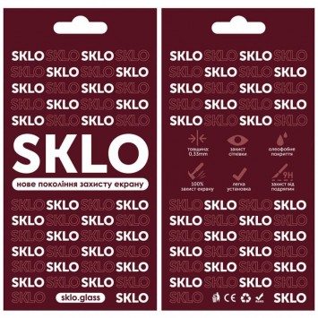 Захисне скло SKLO 3D (full glue) для Oppo A78 4G, Чорний - Інші моделі - зображення 3 