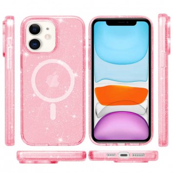 Чехол TPU Galaxy Sparkle (MagFit) для Apple iPhone 11 (6.1"), Pink+Glitter - Чехлы для iPhone 11 - изображение 1