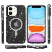 Чехол TPU Galaxy Sparkle (MagFit) для Apple iPhone 11 (6.1"), Black+Glitter