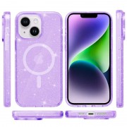 Чохол TPU Galaxy Sparkle (MagFit) для Apple iPhone 13/14 (6.1"), Purple+Glitter