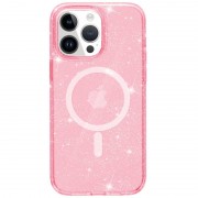 Чехол TPU Galaxy Sparkle (MagFit) для Apple iPhone 13 Pro (6.1"), Pink+Glitter