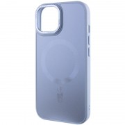 Чохол TPU+Glass Sapphire Midnight Open Camera with MagSafe для Apple iPhone 15 (6.1"), Синій / Blue
