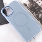 Чехол TPU+Glass Sapphire Midnight Open Camera with MagSafe для Apple iPhone 15 (6.1"), Голубой / Blue