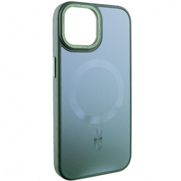 Чохол TPU+Glass Sapphire Midnight Open Camera with MagSafe для Apple iPhone 15 (6.1"), Зелений / Forest green - iPhone 15 - зображення 1 