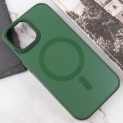 Чехол TPU+Glass Sapphire Midnight Open Camera with MagSafe для Apple iPhone 15 (6.1"), Зеленый / Forest green