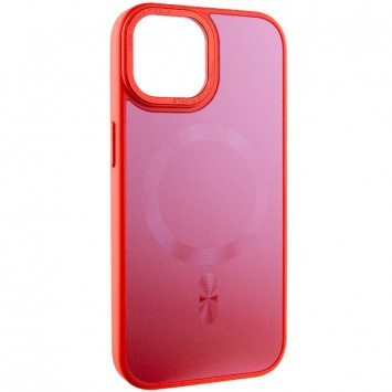 Чехол TPU+Glass Sapphire Midnight Open Camera with MagSafe для Apple iPhone 15 (6.1"), Красный / Red - iPhone 15 - изображение 1