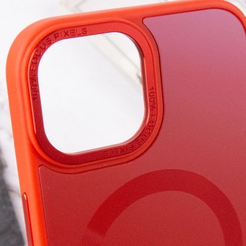 Чохол TPU+Glass Sapphire Midnight Open Camera with MagSafe для Apple iPhone 15 (6.1"), Червоний / Red - iPhone 15 - зображення 5 