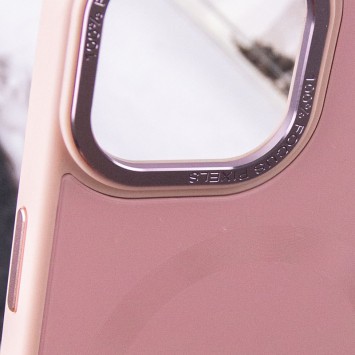 Чохол TPU+Glass Sapphire Midnight Open Camera with MagSafe для Apple iPhone 15 (6.1"), Рожевий / Pink Sand - iPhone 15 - зображення 5 