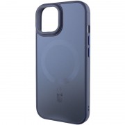 Чохол TPU+Glass Sapphire Midnight Open Camera with MagSafe для Apple iPhone 15 (6.1"), Синій / Deep navy