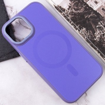 Чохол TPU+Glass Sapphire Midnight Open Camera with MagSafe для Apple iPhone 15 (6.1"), Бузковий / Dasheen - iPhone 15 - зображення 4 