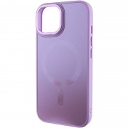 Чехол TPU+Glass Sapphire Midnight Open Camera with MagSafe для Apple iPhone 15 (6.1"), Сиреневый / Lilac