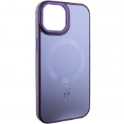 Чехол TPU+Glass Sapphire Midnight Open Camera with MagSafe для Apple iPhone 15 (6.1"), Фиолетовый / Deep Purple