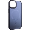 Чехол TPU+Glass Sapphire Midnight Open Camera with MagSafe для Apple iPhone 15 (6.1"), Черный / Black