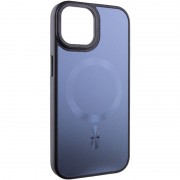 Чохол TPU+Glass Sapphire Midnight Open Camera with MagSafe для Apple iPhone 15 (6.1"), Чорний / Black