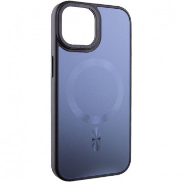 Чехол TPU+Glass Sapphire Midnight Open Camera with MagSafe для Apple iPhone 15 (6.1"), Черный / Black - iPhone 15 - изображение 1