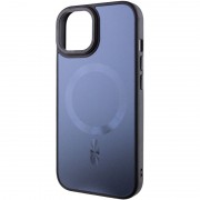 Чехол TPU+Glass Sapphire Midnight Open Camera with MagSafe для Apple iPhone 15 (6.1"), Черный / Black