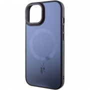 Чохол TPU+Glass Sapphire Midnight Open Camera with MagSafe для Apple iPhone 15 (6.1"), Чорний / Black