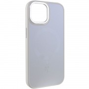 Чехол TPU+Glass Sapphire Midnight Open Camera with MagSafe для Apple iPhone 15 Plus (6.7"), Белый / White