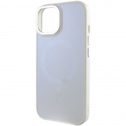 Чохол TPU+Glass Sapphire Midnight Open Camera with MagSafe для Apple iPhone 15 Plus (6.7"), Білий / White