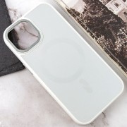 Чохол TPU+Glass Sapphire Midnight Open Camera with MagSafe для Apple iPhone 15 Plus (6.7"), Білий / White