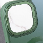 Чохол TPU+Glass Sapphire Midnight Open Camera with MagSafe для Apple iPhone 15 Plus (6.7"), Зелений / Forest green