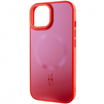 Чехол TPU+Glass Sapphire Midnight Open Camera with MagSafe для Apple iPhone 15 Plus (6.7"), Красный / Red - iPhone 15 Plus - изображение 2