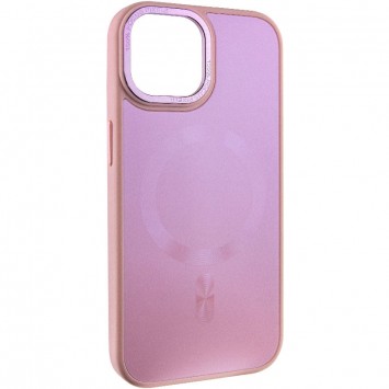 Чехол TPU+Glass Sapphire Midnight Open Camera with MagSafe для Apple iPhone 15 Plus (6.7"), Розовый / Pink Sand - iPhone 15 Plus - изображение 1