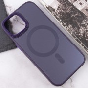 Чохол TPU+Glass Sapphire Midnight Open Camera with MagSafe для Apple iPhone 15 Plus (6.7"), Фіолетовий / Deep Purple