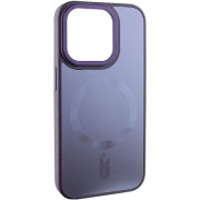 Чехол TPU+Glass Sapphire Midnight Open Camera with MagSafe для Apple iPhone 15 Pro (6.1"), Фиолетовый / Deep Purple