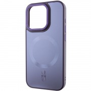 Чохол TPU+Glass Sapphire Midnight Open Camera with MagSafe для Apple iPhone 15 Pro (6.1"), Фіолетовий / Deep Purple