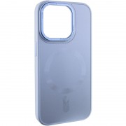 Чохол TPU+Glass Sapphire Midnight Open Camera with MagSafe для Apple iPhone 15 Pro (6.1"), Синій / Blue
