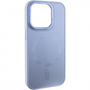 Чехол TPU+Glass Sapphire Midnight Open Camera with MagSafe для Apple iPhone 15 Pro (6.1"), Голубой / Blue - iPhone 15 Pro - изображение 1