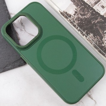Чохол TPU+Glass Sapphire Midnight Open Camera with MagSafe для Apple iPhone 15 Pro (6.1"), Зелений / Forest green - iPhone 15 Pro - зображення 4 