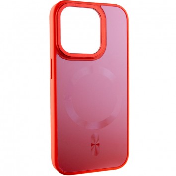 Чехол TPU+Glass Sapphire Midnight Open Camera with MagSafe для Apple iPhone 15 Pro (6.1"), Красный / Red - iPhone 15 Pro - изображение 1