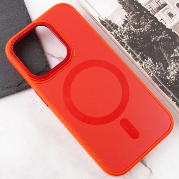 Чехол TPU+Glass Sapphire Midnight Open Camera with MagSafe для Apple iPhone 15 Pro (6.1"), Красный / Red - iPhone 15 Pro - изображение 4