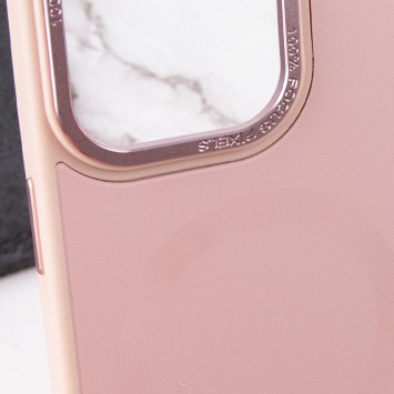Чехол TPU+Glass Sapphire Midnight Open Camera with MagSafe для Apple iPhone 15 Pro (6.1"), Розовый / Pink Sand - iPhone 15 Pro - изображение 5