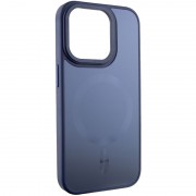 Чехол TPU+Glass Sapphire Midnight Open Camera with MagSafe для Apple iPhone 15 Pro (6.1"), Синий / Deep navy