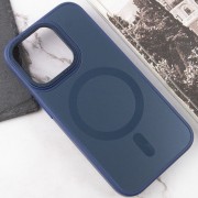 Чехол TPU+Glass Sapphire Midnight Open Camera with MagSafe для Apple iPhone 15 Pro (6.1"), Синий / Deep navy