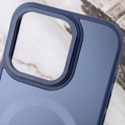 Чохол TPU+Glass Sapphire Midnight Open Camera with MagSafe для Apple iPhone 15 Pro (6.1"), Синій / Deep navy