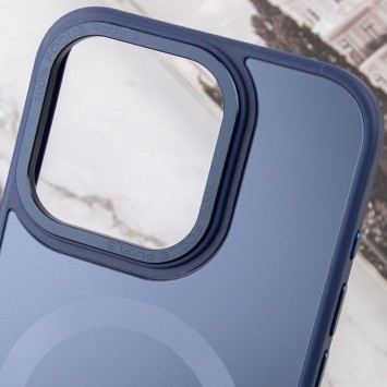 Чехол TPU+Glass Sapphire Midnight Open Camera with MagSafe для Apple iPhone 15 Pro (6.1"), Синий / Deep navy - iPhone 15 Pro - изображение 5