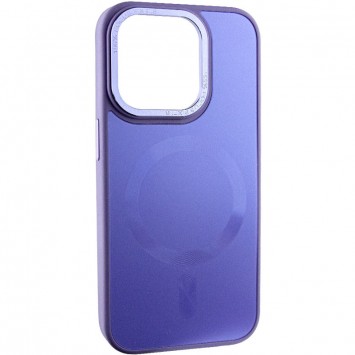 Чехол TPU+Glass Sapphire Midnight Open Camera with MagSafe для Apple iPhone 15 Pro (6.1"), Сиреневый / Dasheen - iPhone 15 Pro - изображение 1