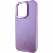 Чохол TPU+Glass Sapphire Midnight Open Camera with MagSafe для Apple iPhone 15 Pro (6.1"), Бузковий / Lilac