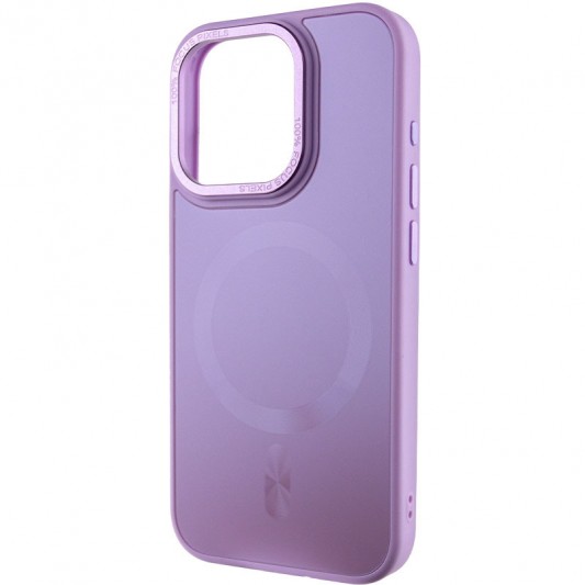 Чохол TPU+Glass Sapphire Midnight Open Camera with MagSafe для Apple iPhone 15 Pro (6.1"), Бузковий / Lilac - зображення 2 