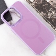 Чохол TPU+Glass Sapphire Midnight Open Camera with MagSafe для Apple iPhone 15 Pro (6.1"), Бузковий / Lilac